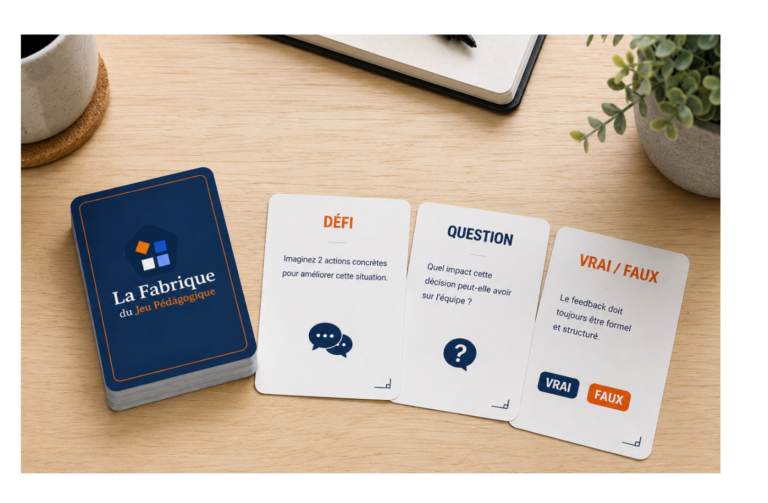 Jeu de cartes pédagogique personnalisé pour entreprise